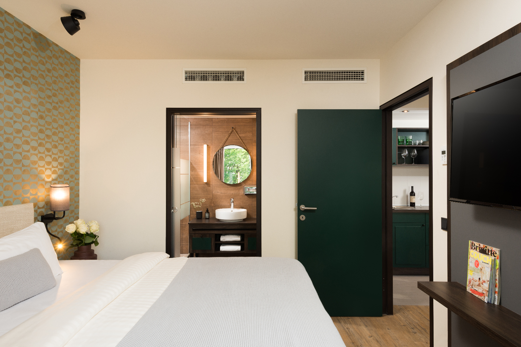 Cozy and well-appointed bed at masterMirabell, designed for relaxation